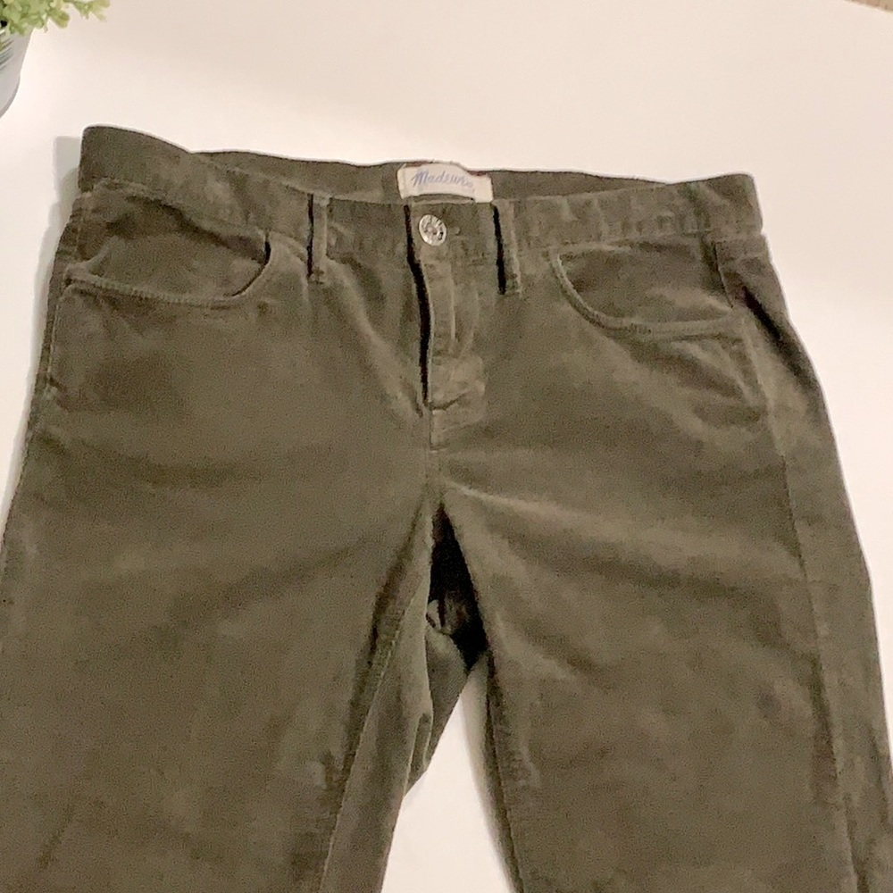 MADEWELL Olive Green Corduroy Skinny Pants Jeans Size 27 - Picture 4 of 10